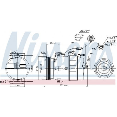 Compresseur. climatisation Compresseur de climatisation AUDI A4 B5 A6 C4 A6 C5 A8 D2 ALLROAD C5 PORSCHE 911 911 TARGA BOXSTER B AUDI A6 (4A2, C4), Berline, 06.1994 - 10.1997 Nissens 89054