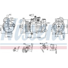 Compressore, climatizzatore AUDI A4 Allroad IV (8KH, B8), Touring, 04.2009 - 05.2016 Nissens 890551