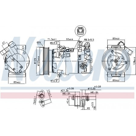 Compressor, airconditioning RENAULT CLIO IV (BH_), Hatchback, 11.2012 - Nissens 890586