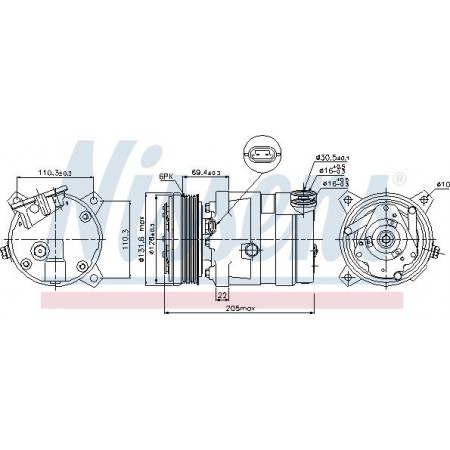 Compresor. climatizare Air-conditioning compressor fits. LDV CONVOY OPEL ASTRA F ASTRA F CLASSIC ASTRA F-KOMBI CALIBRA A CAMPO V OPEL VECTRA A (J89), Hatchback, 04.1988 - 12.1995 Nissens 89058