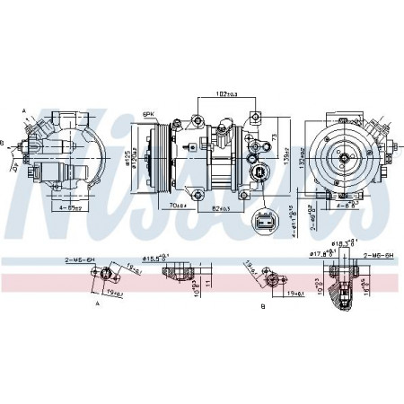 Compresseur, climatisation TOYOTA COROLLA XI (_E18_, ZRE1_), Berline, 06.2013 - 05.2019 Nissens 890650