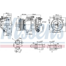 Compressor. ar condicionado Compressor de ar condicionado RENAULT CAPTUR I CLIO IV CLIO IV-HATCHBACK CLIO IV-KOMBI KAPTUR 0.9-1.6 RENAULT CAPTUR I (J5_, H5_), Hatchback, 06.2013 - Nissens 890653