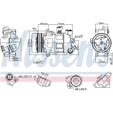 Compressor, ar condicionado SKODA FABIA III (NJ3), Hatchback, 08.2014 - Nissens 890607