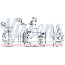 Compresseur. climatisation Compresseur de climatisation HYUNDAI I20 I 1.2-1.2LPG 09.08-12.15 HYUNDAI i20 (PB, PBT), Berline, 08.2008 - Nissens 890682