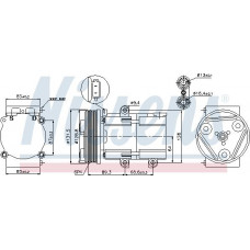 Compressor. airconditioning Airco compressor FORD COUGAR MONDEO I MONDEO II MONDEO III TRANSIT JAGUAR X-TYPE I 1.6-2 FORD TRANSIT (FM_, FN_), Draagframe, 01.2000 - 05.2006 Nissens 89068