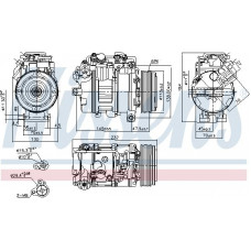 Compressor. ar condicionado Compressor de ar condicionado BMW 1 E81 1 E82 1 E87 1 E88 3 E90 3 E91 3 E92 3 E93 5 E60 5 E61 X1 E84 BMW X1 - I (E84), Touring, 03.2009 - 06.2015 Nissens 890628