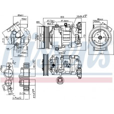 Compressore. aria condizionata Compressore aria condizionata RENAULT GRAND SCENIC III MEGANE MEGANE III MODUS SCENIC III 1.2LPG-1.6L RENAULT MEGANE III (DZ0/1_), Vano, 11.2008 - Nissens 890044