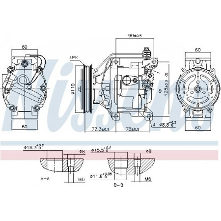 Compresseur. climatisation Compresseur de climatisation TOYOTA YARIS YARIS VERSO 1.0-1.3-1.5 04.99-11.05 TOYOTA YARIS VERSO (_P2_), Fourgon, 03.2000 - 09.2005 Nissens 890047