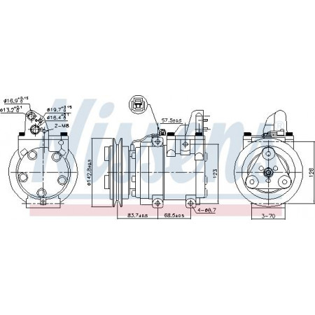 Compressor. airconditioning Airco compressor FORD RANGER MAZDA B-SERIE BT-50 2.5D-3.0D 06.99-12.15 MAZDA B-SERIE (UN), Ridica, 11.1998 - 12.2008 Nissens 890059