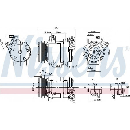Kompressor. Klimaanlage Klimakompressor MITSUBISHI L200 - TRITON PAJERO SPORT II 2.5D 11.05- MITSUBISHI L200 / TRITON (KA_T, KB_T), Tragrahmen, 03.2006 - 12.2015 Nissens 890064