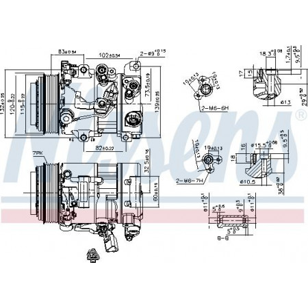 Compressore. aria condizionata Compressore aria condizionata TOYOTA CAMRY 3.5 01.06-12.14 TOYOTA AVALON III (_X3_), Berlina, 01.2005 - 11.2012 Nissens 890156