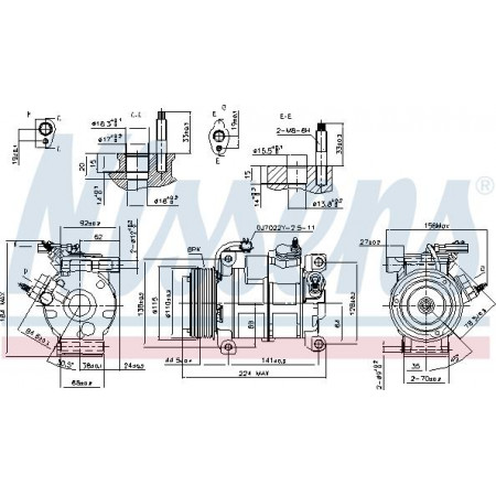 Compressor. ar condicionado Compressor de ar condicionado CHRYSLER GRAND VOYAGER V VOYAGER V DODGE GRAND LANCIA VOYAGER VW ROUTAN DODGE GRAND CARAVAN (CARAVAN), Dubita, 06.2007 - Nissens 890169