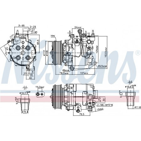 Compresor de aire acondicionado HONDA ACCORD VIII (CW), Touring, 07.2008 - Nissens 890167