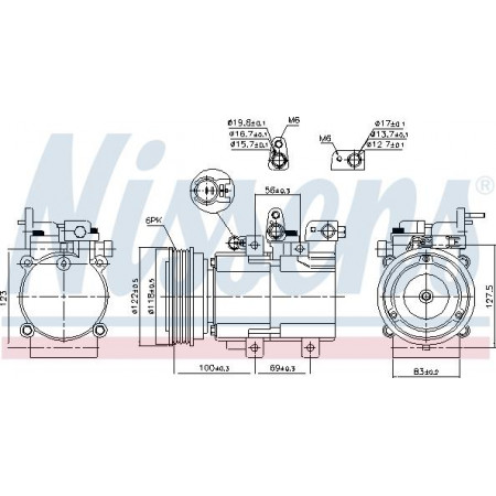 Compressore, climatizzatore HYUNDAI TUCSON (JM), Crossover, 06.2004 - Nissens 890130
