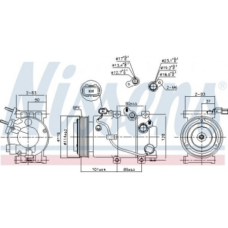 Compressore. aria condizionata Compressore aria condizionata HYUNDAI GRANDEUR SONATA VI KIA OPTIMA 2.0-2.0H-2.4 06.10- HYUNDAI SONATA VII (LF), Berlina, 06.2014 - Nissens 890174