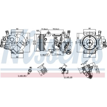 Compressor. ar condicionado Compressor de ar condicionado Nissens 890809