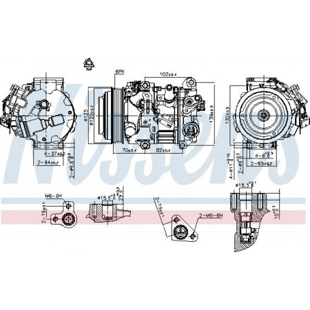 Compressor. air conditioning Air-conditioning compressor TOYOTA RAV 4 IV 2.5 12.12- TOYOTA RAV 4 IV (_A4_), Crossover, 12.2012 - Nissens 890804
