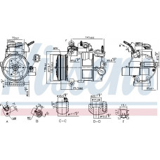 Compressore. aria condizionata Compressore aria condizionata FORD TOURNEO CONNECT V408 NADWOZIE WILKO TRANSIT CONNECT TRANSIT CONNE Nissens 890800