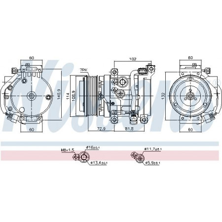 Compressor. air conditioning Air-conditioning compressor fits. TOYOTA TACOMA 4.0 09.04-12.15 TOYOTA TACOMA II (_N2_), Ridica, 09.2004 - 12.2015 Nissens 890875