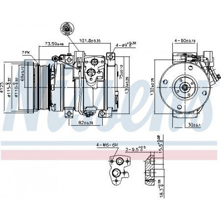 Compressor. ar condicionado Compressor de ar condicionado TOYOTA FJ CRUISER LAND CRUISER PRADO 4.0 06.05- TOYOTA LAND CRUISER PRADO IV (_J15_), Crossover, 07.2009 - Nissens 890871