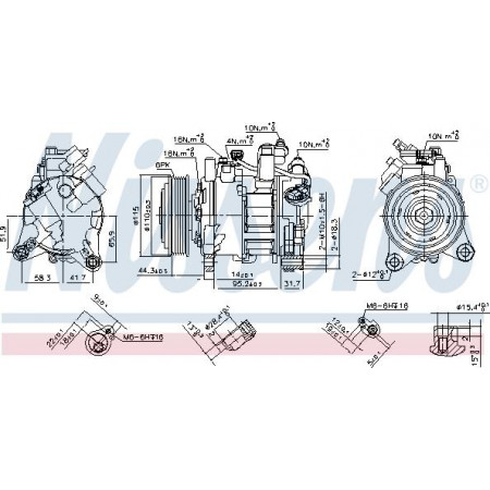 Compressor. Aircocompressor BMW 1 F20 1 F21 2 F22 F87 2 F23 3 F30 F80 3 F31 3 GRAN TURISMO F34 4 F3 BMW 3 - VI (F30, F80), Sedan, 03.2011 - 10.2018 Nissens 890397