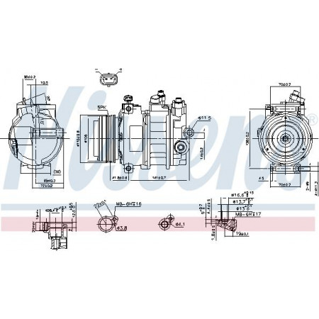Compresseur. climatisation Compresseur de climatisation OPEL ASTRA G ASTRA G CLASSIC ZAFIRA A 1.6-2.0 02.98-01.08 VAUXHALL ASTRA Mk IV (T98), Berline, 02.1998 - 05.2005 Nissens 89031
