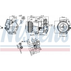 Kompressor. Klimaanlage Klimakompressor CHEVROLET CRUZE OPEL ASTRA J ASTRA J GTC CASCADA MERIVA B ZAFIRA C 1.3D OPEL MERIVA B (S10), Dubita, 06.2010 - 03.2017 Nissens 890259