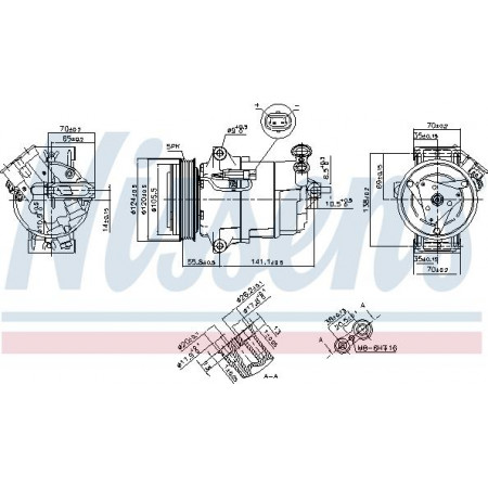 Compresseur. climatisation Compresseur de climatisation OPEL ZAFIRA B 2.2 07.05-12.12 VAUXHALL ZAFIRA Mk II (A05), Dubita, 04.2005 - 11.2014 Nissens 890262