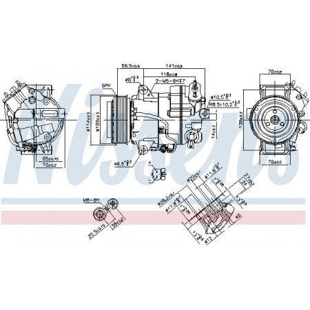 Compressor. Aircocompressor OPEL ASTRA J ASTRA J GTC CASCADA ZAFIRA C 2.0D 09.09- OPEL ASTRA J GTC (B-K), Hatchback, 10.2011 - Nissens 890267