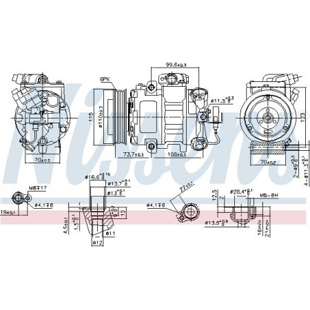 Compressor. Air-conditioning compressor AUDI A2 TT SEAT ALHAMBRA ALTEA XL CORDOBA IBIZA III IBIZA IV IBIZA IV S VW GOLF IV (1J1), Hatchback, 08.1997 - 12.2007 Nissens 89026