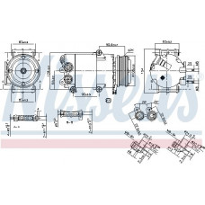 Compressor. air conditioning Air-conditioning compressor VOLVO S60 II S80 II V40 V60 I ​​V70 III FORD C-MAX II FOCUS III GALAXY II FORD FOCUS III, Hatchback Van, 01.2011 - Nissens 890216