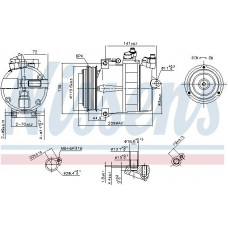 Kompressor. Klimaanlage Klimakompressor MERCEDES C W202 C T-MODEL S202 CLK A208 CLK A209 CLK C208 CLK C209 E VF MERCEDES-BENZ CLK (A208), Cabrio, 03.1998 - 03.2002 Nissens 89022