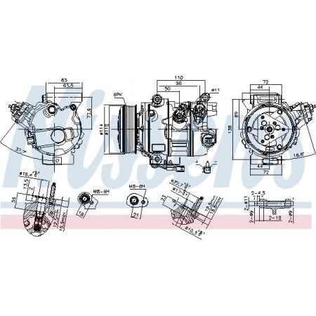 Compressor. airconditioning Aircocompressor FORD GALAXY III S-MAX 1.5 01.15- FORD GALAXY III (CK), Dubita, 01.2015 - Nissens 890791