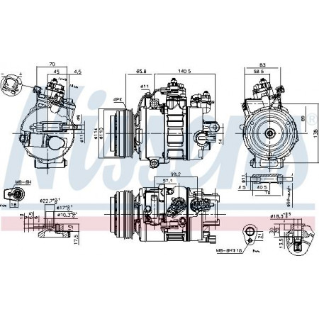 Compressor. airconditioning Aircocompressor FORD GALAXY III MONDEO V S-MAX 2.0-2.5 09.12- FORD MONDEO V (CD), Sedan, 09.2012 - Nissens 890792