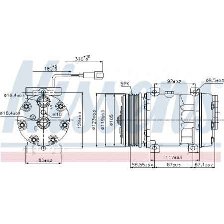 Compressor. air conditioning Air conditioning compressor RVI PREMIUM 11.1D 01.00- RENAULT TRUCKS PREMIUM, 04.1996 - Nissens 89079