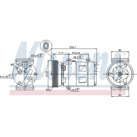 Compresor. aire acondicionado Compresor de aire acondicionado NISSAN ALMERA II QASHQAI I RENAULT GRAND SCENIC II MEGANE I MEGANE I CL RENAULT MEGANE II (KM0/2_), Hatchback Van, 08.2003 - 07.2009 Nissens 89072