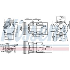 Compressore. aria condizionata Compressore aria condizionata FORD FIESTA IV FIESTA-MINIVAN KA PUMA 1.25-1.7 08.95-11.08 FORD FIESTA IV (JA_, JB_), Hatchback, 08.1995 - 06.2006 Nissens 89191