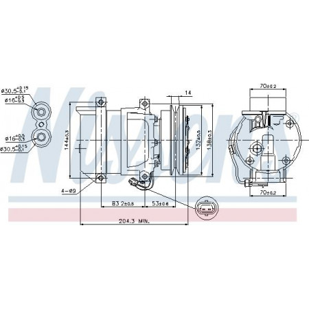 Compressor. air conditioning Air-conditioning compressor fits. DAEWOO LANOS ZAZ CHANCE 1.3-1.5-1.6 02.97- ZAZ SENS (TF_), Sedan, 10.2004 - Nissens 89108