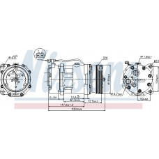 Kompressor, Klimaanlage VW SHARAN (7M8, 7M9, 7M6), Van, 05.1995 - 03.2010 Nissens 89118