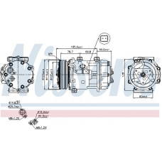 Compressore. Aria condizionata Compressore aria condizionata CITROEN C8 JUMPY I JUMPY II FIAT SCUDO ULYSSE LANCIA PHEDRA PEUGEOT 807 FIAT SCUDO (220_), Autobus, 02.1996 - 12.2006 Nissens 89136