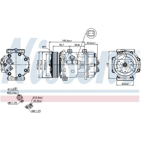 Compressore. aria condizionata Compressore aria condizionata CITROEN C8 JUMPY I JUMPY II FIAT SCUDO ULYSSE LANCIA PHEDRA PEUGEOT 807 FIAT SCUDO (220_), Telaio di supporto, 09.1996 - 12.2006 Nissens 89136