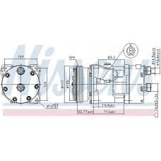Compresor. aire acondicionado Compresor de aire acondicionado CITROEN JUMPER I FIAT DUCATO PEUGEOT BOXER 2.5D-2.8D 03.94- FIAT DUCATO (230_), Furgoneta, 03.1994 - 05.2005 Nissens 89123