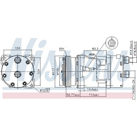 Compresseur. climatisation Compresseur de climatisation CITROEN JUMPER I FIAT DUCATO PEUGEOT BOXER 2.5D-2.8D 03.94- FIAT DUCATO (244_), Fourgon, 04.2002 - Nissens 89123