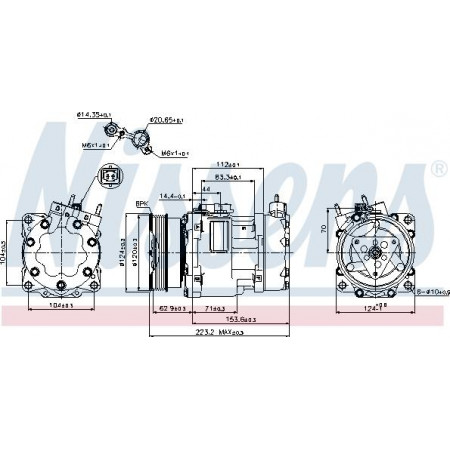 Compressore. aria condizionata Il compressore dell'aria condizionata è adatto. CITROEN C5 I C8 FIAT SCUDO ULYSSE LANCIA PHEDRA PEUGEOT 406 607 807 2.0 PEUGEOT 406 Station Wagon (8E/F), Touring, 10.1996 - 10.2004 Nissens 89178