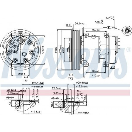 Compresseur. climatisation Compresseur de climatisation RVI C K T VOLVO FH FH II FH III FH16 FM FM II FMX II 08.93- RENAULT TRUCKS C, 01.2013 - Nissens 89353