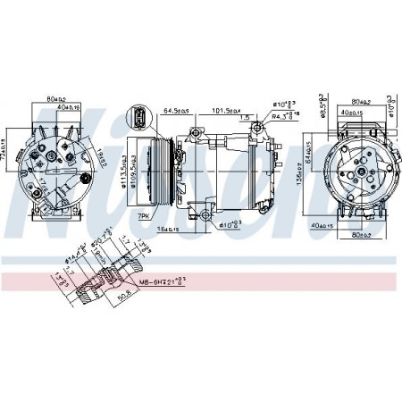 Compresseur. climatisation Compresseur de climatisation RENAULT ESPACE IV 1.9D-2.0-2.2D 11.02- RENAULT ESPACE IV (JK0/1_), Dubita, 11.2002 - Nissens 89369