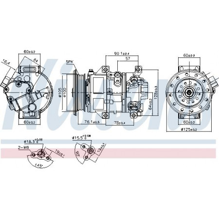 Compressor. air conditioning Air-conditioning compressor fits. TOYOTA AVENSIS COROLLA VERSO 2.0D 04.03-03.09 TOYOTA AVENSIS II (_T25_), Hatchback, 03.2003 - 11.2008 Nissens 89309