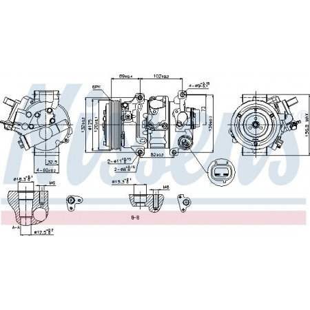 Compresseur. climatisation Compresseur de climatisation TOYOTA AURIS AVENSIS COROLLA MATRIX VERSO 1.6-1.8-2.0 11.06-10.18 TOYOTA AURIS I (_E15_), Berline, 10.2006 - 09.2012 Nissens 89314