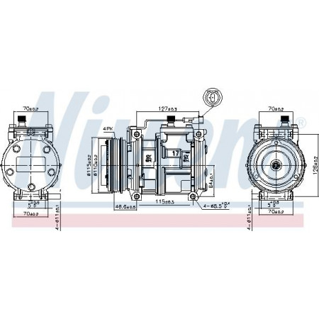 Compressor, ar condicionado IVECO DAILY IV (DAILY-2000), Caminhão de lixo, 05.2006 - 08.2011 Nissens 89329