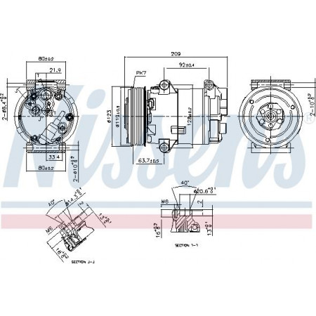 Compresseur. climatisation Compresseur de climatisation RENAULT GRAND SCENIC II MEGANE II MEGANE II-KOMBI SCENIC II 1.9D-2.0 11 RENAULT MEGANE II (KM0/1_), Tourisme, 08.2003 - 08.2012 Nissens 89323